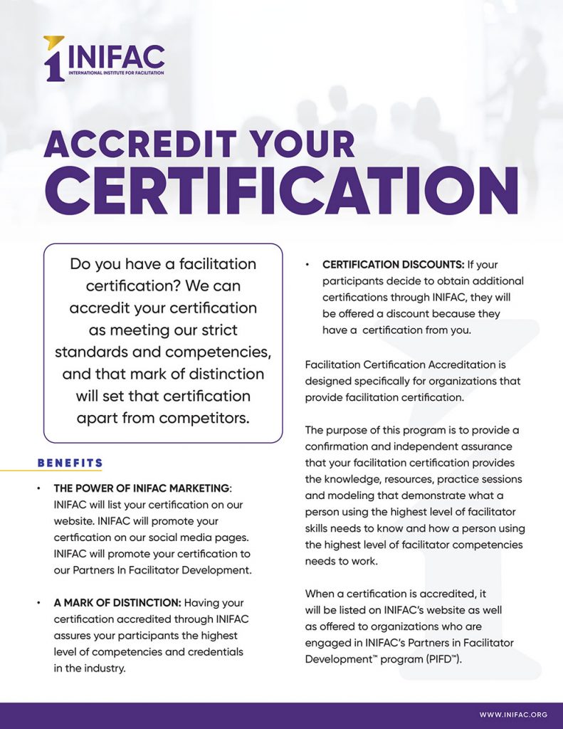 Accredited Certifications in Facilitation INIFAC