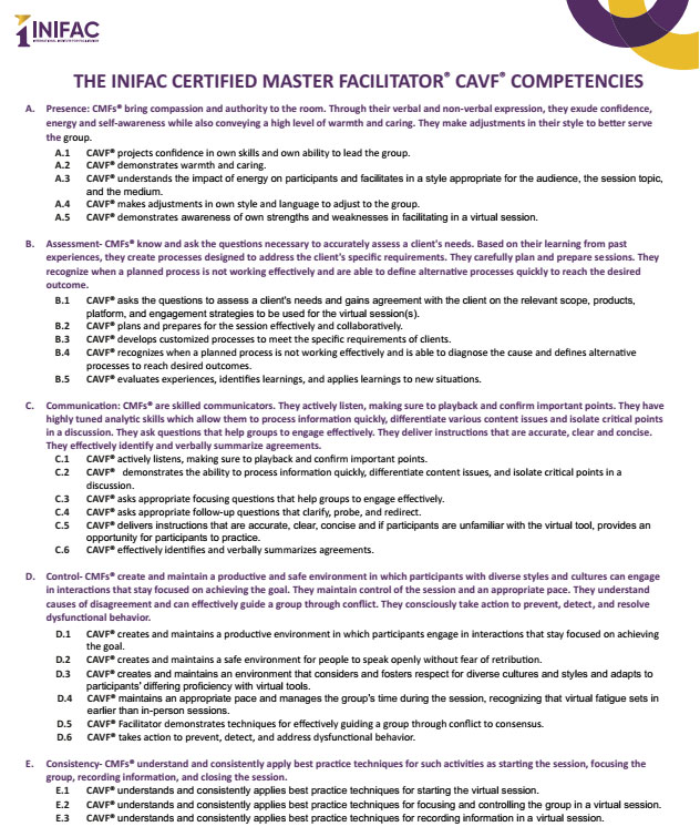 CAVF Competencies 2026